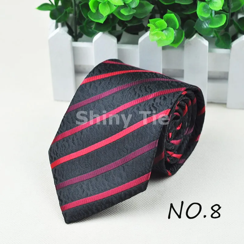 Классический галстук из полиэфира для мужчин формальные 8 см Ширина блестящие Галстуки для джентльмена жениха Свадебные Галстуки бизнес галстук Gravat