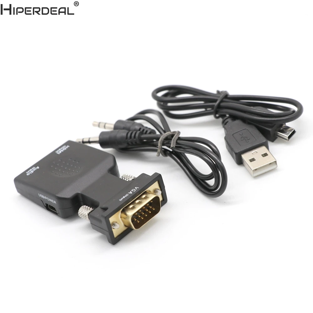HIPERDEAL 1080P VGA мужчин и женщин HDMI конвертер адаптер аудио порт Удлинительный кабель VGA Oct30 HW