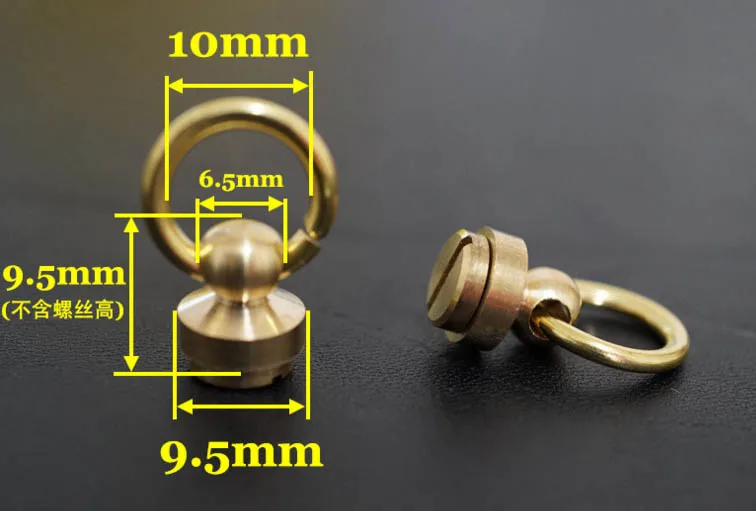 Free shipping 5 sets pure brass screw,belt screw diy leather craft
