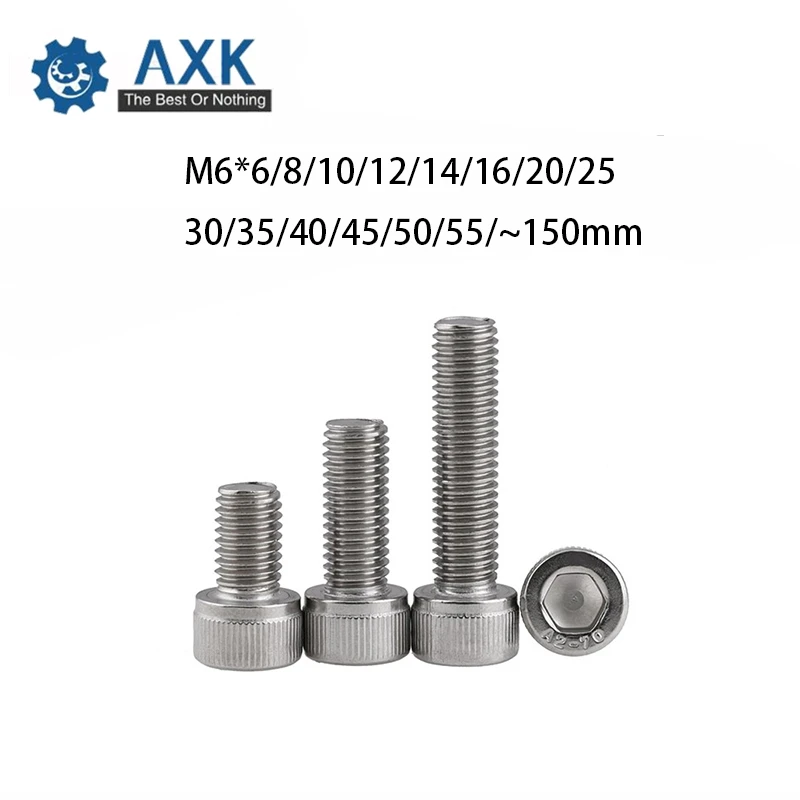 A2 Acier inoxydable Allen Bolt Socket Cap Screws Tête Hexagonale DIN 912 Métrique M2 2 mm