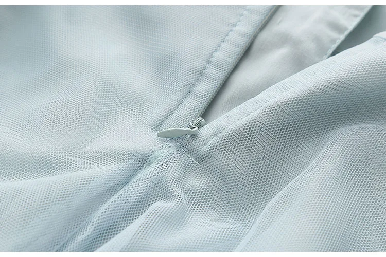 2018 Summer 2-12 Years Children Birthday Solid Color Flower Decoration Princess Elegant Sleeveless Kids Girl Party Dress (14)