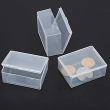 5 шт./лот чехол-контейнер для монет, ювелирных изделий, прозрачная пластиковая коробка для хранения с крышкой, коллекция