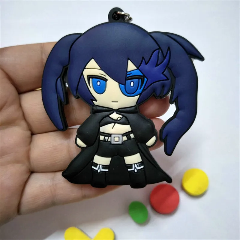 Аниме Black Rock Shooter Фигурки игрушки ПВХ брелок для ключей сумка кулоны 10 шт./лот 6 8