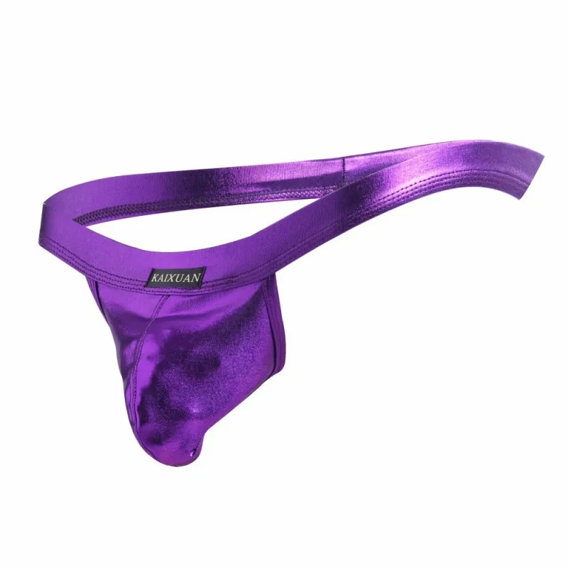 Mens Underwear Mens Thong Faux Leather Backless Thongs Stage Gay Underpants Pouch