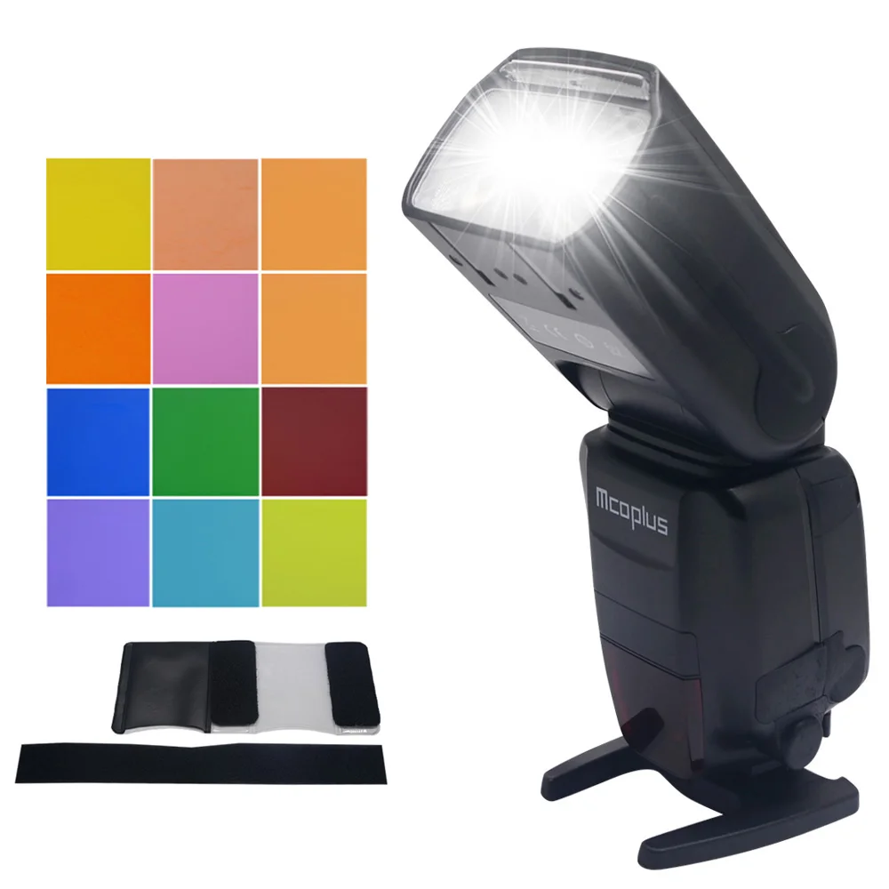 coplus RF32 - Flash anulare per Nikon/Canon, colore: Nero