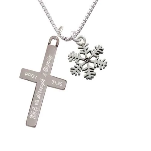Snowflake - Strength and Dignity - Cross Necklace (1)