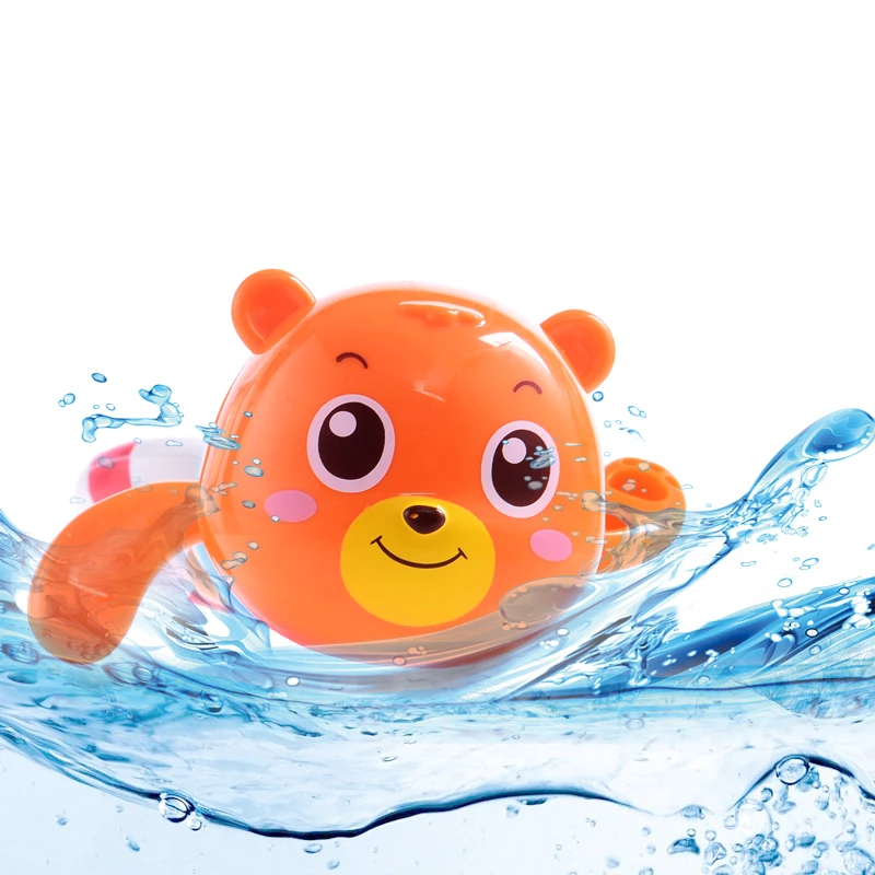 Детские Банные Мультяшные милые игрушки животное плавательный медведь качество заводная игрушка с брызгалкой классический детский душ играть в плавательный бассейн