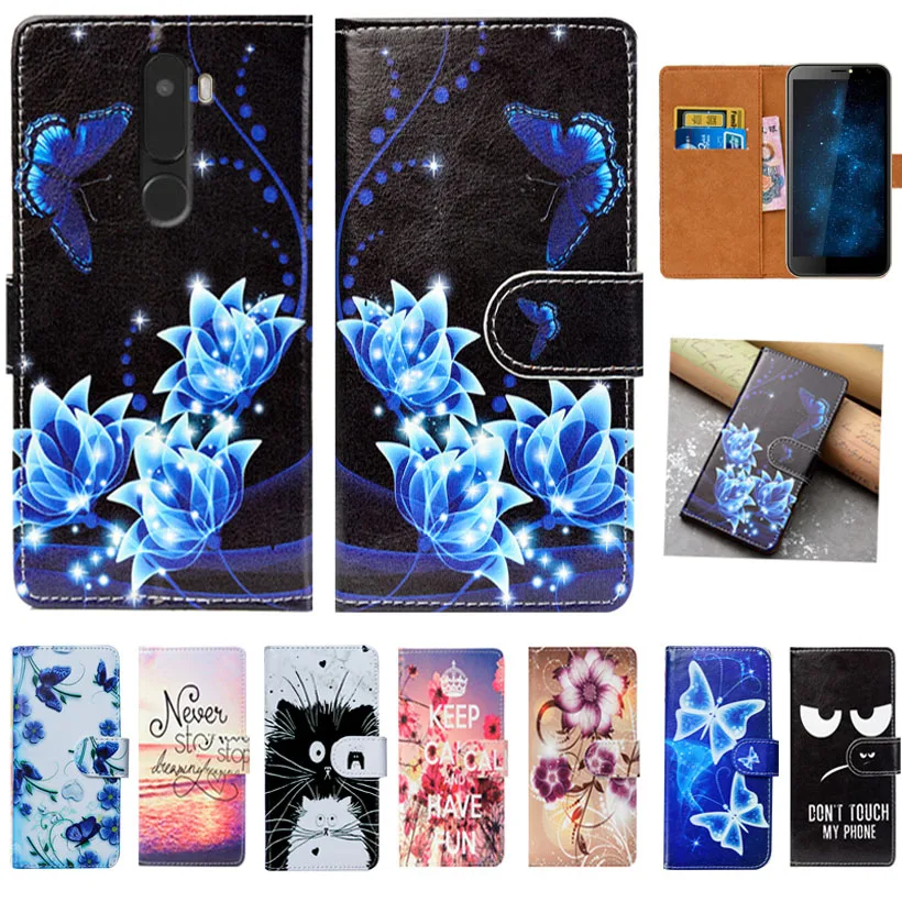 

For DEXP G355 Case High Quality 5.45" Pu Leather Print Flip Wallet Case For DEXP G355 Cover Book Case Cover Bags