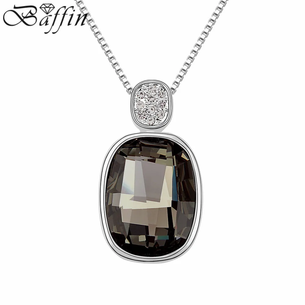 

100% Original Crystals from Swarovski Elements Square Necklaces&Pendants Vintage Maxi Collares Bijoux For Women Best Gift