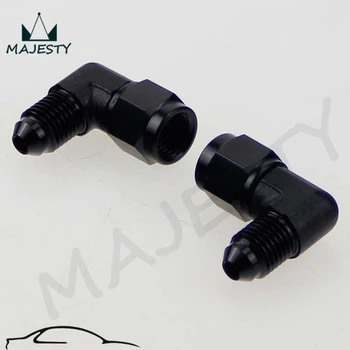 

2PCS Male -4 AN To -4 AN Female 90 Degree Swivel Coupler Union Adapter Fitting Black