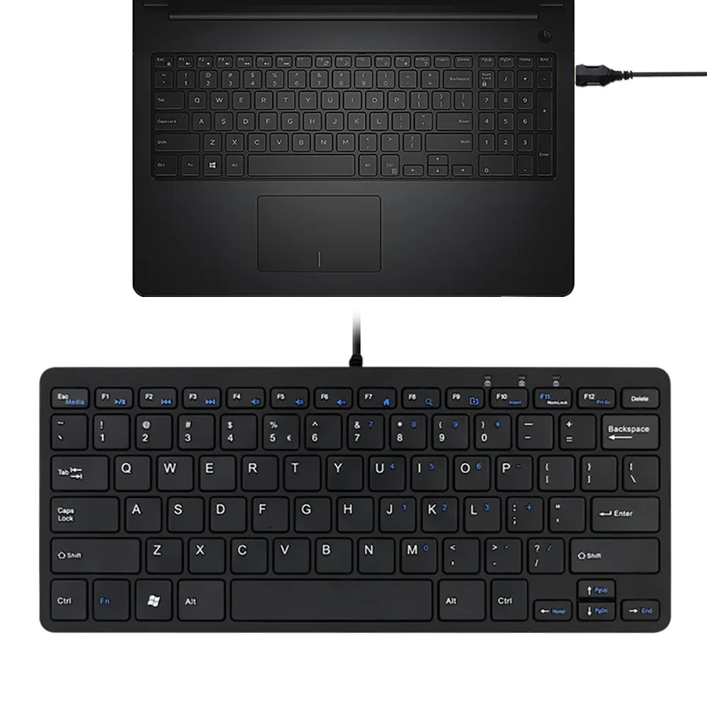 

New Ultra Thin 78 Key Wired USB Mini PC Keyboard for PC Apple Mac Laptop Drop Shipping