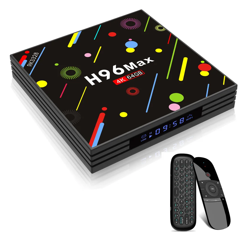 H96 Max H2 Android 7 1 ТВ коробка 4G 64G RK3328 4 ядра K смарт 2 г/5G Wi Fi USB 3 0 Bluetooth Media Player PRO