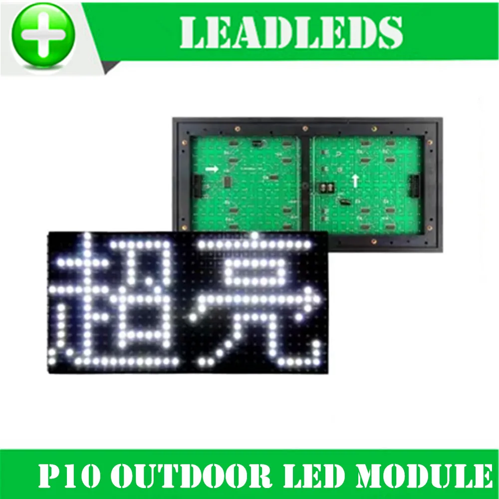 320 160mm Outdoor high brightness White P10 LED module for Single color LED display Scrolling message