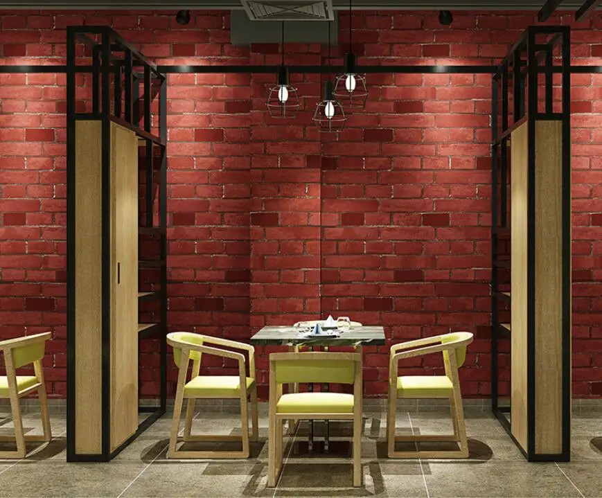 Beibehang красного кирпича обои для гостиной 3d покрытия стен Бар отеля Спальня обоями домашнего декора обои