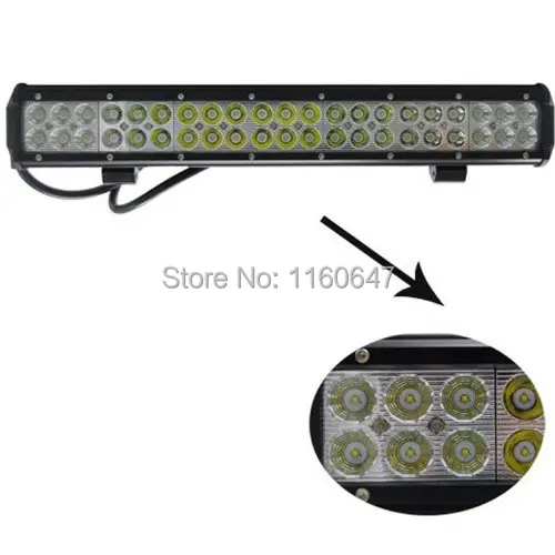 2 шт. 22 дюймов 126 Вт LED-бар место потока ip67 4x4 ван светодиодный внедорожных свет 126 вт пикап utv Wagon двойной ряд грузовиков led свет работы бар 12 В