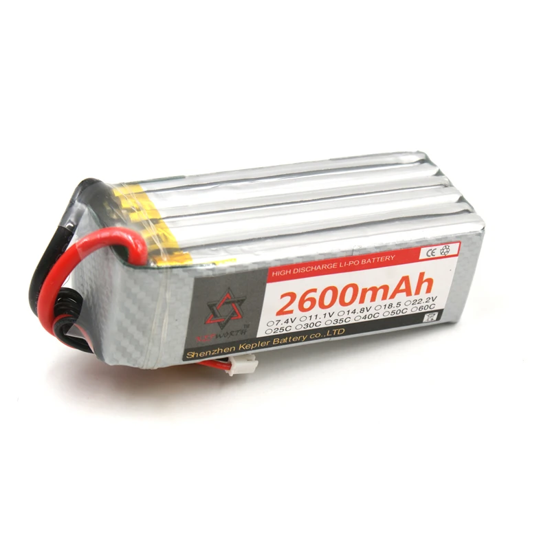RC Lipo батарея 6S 22 2 V 2600mAh 25C 35C 60C литий полимерный аккумулятор для автомобиля
