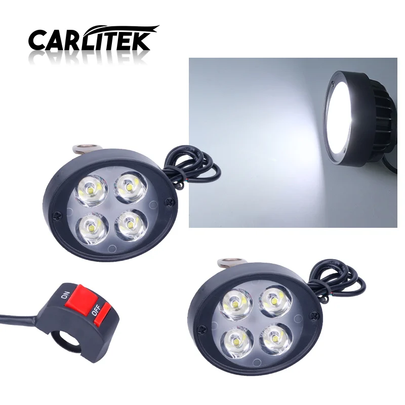 CARLitek faro moto белый Светодиодный точечный светильник фара Комплект внешних