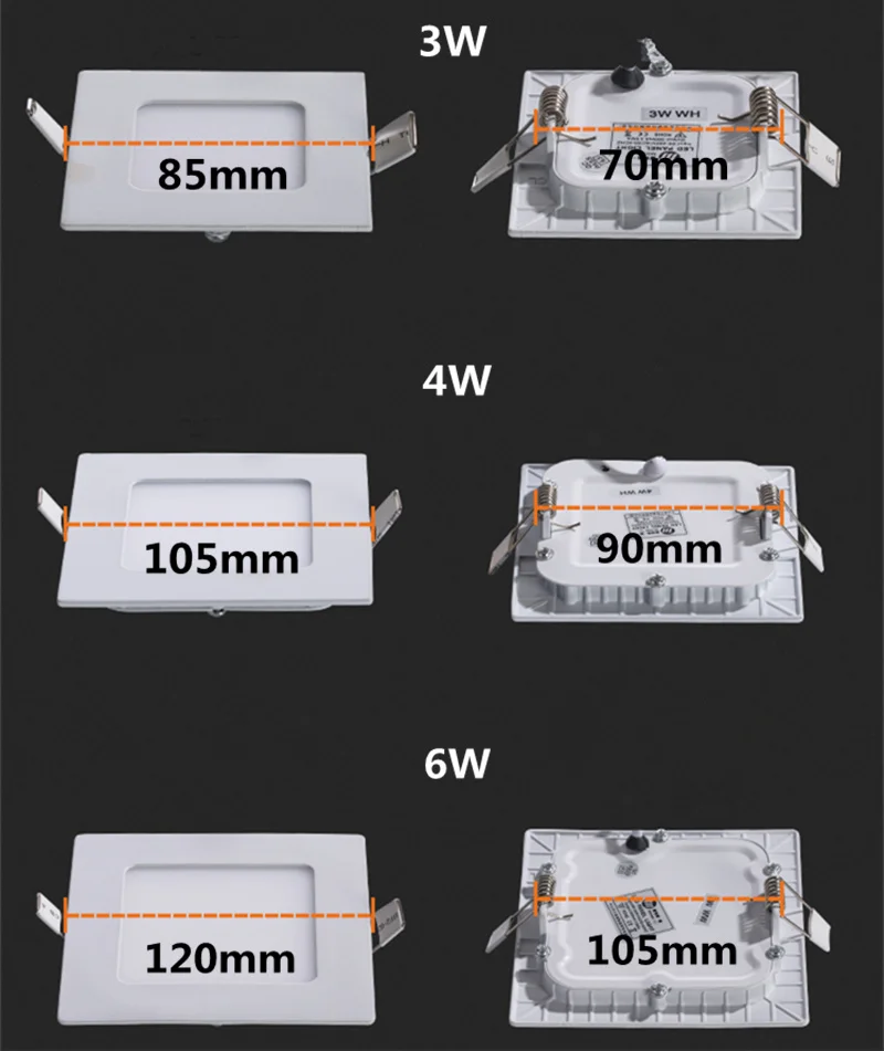 Утопленная Светодиодная панель свет ультра тонкий даунлайт белый 6500k теплый белый 3000k натуральный белый 4000k квадратный Круглый Ванная Кухня Лампа