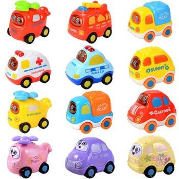 

Hot Baby Pull Back Car Toys Car Children Racing Car Baby Mini Simulation Cars Cartoon Pull Back Bus Truck Toys for Baby Gifts
