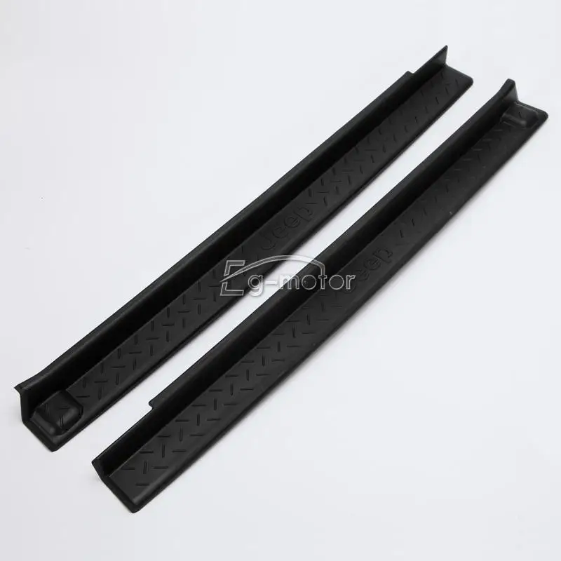 ABS DOOR SILL PLATE SCUFF PROTECTOR GUARD FIT FOR JEEP WRANGLER 2007 2015 2Door