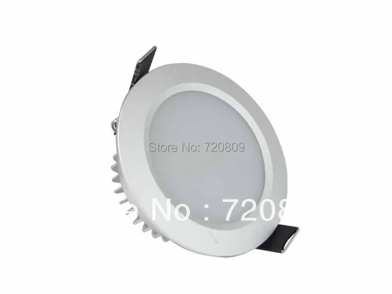 

Free Shipping 10pcs/lot 7w High Power Frosted LED Downlight Silver Recessed Ceiling Lamp AC85-265V