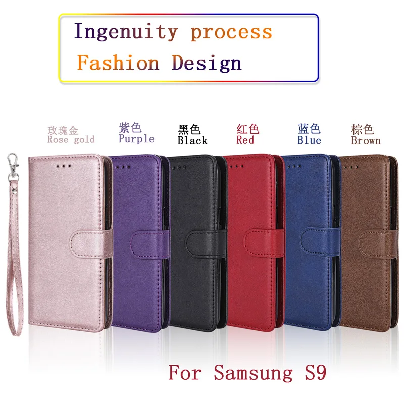 Гибкий чехол кошелек + кожаный книжка для Samsung A3 A5 2016 2017 A6 A8 2018 S3 S4 S5 S6 S7edge S8 S9