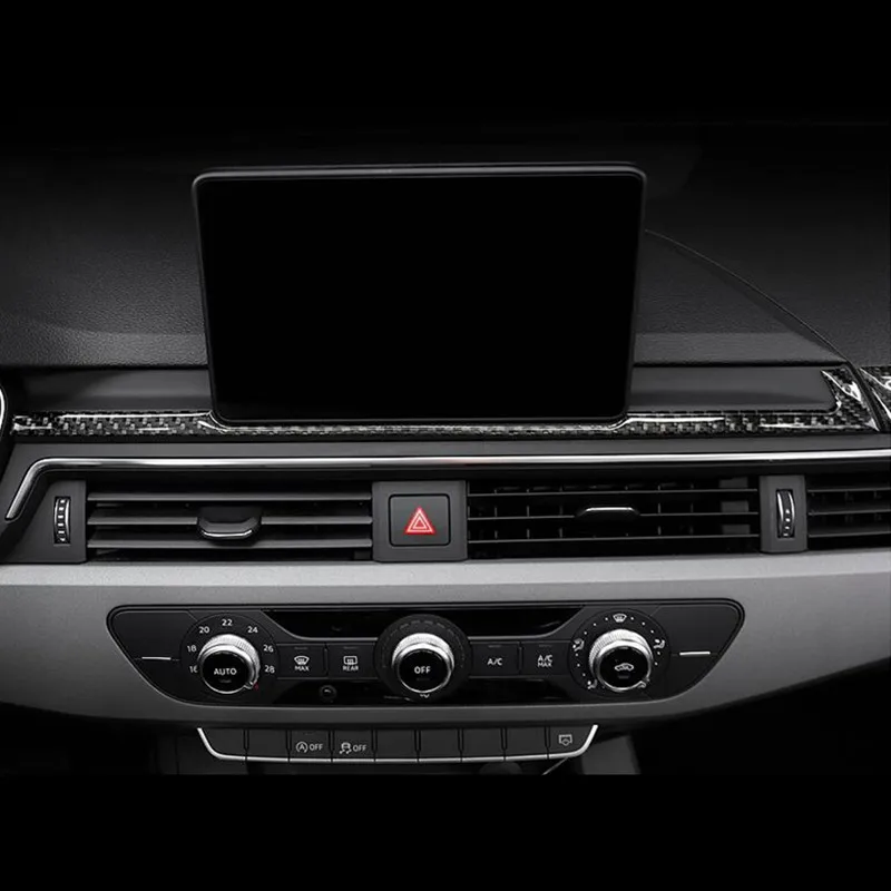 Автомобильный Стайлинг из углеродного волокна навигационная декоративная рамка Крышка приборной панели наклейка наклейки Накладка для Audi A4 B9-19 авто аксессуары
