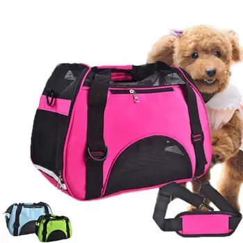 

Pet Puppy Carrier Outdoor Travel Handbag Dog Sided Large Cat Dog Mesh Comfort Tote Travel Bags Airline Approved