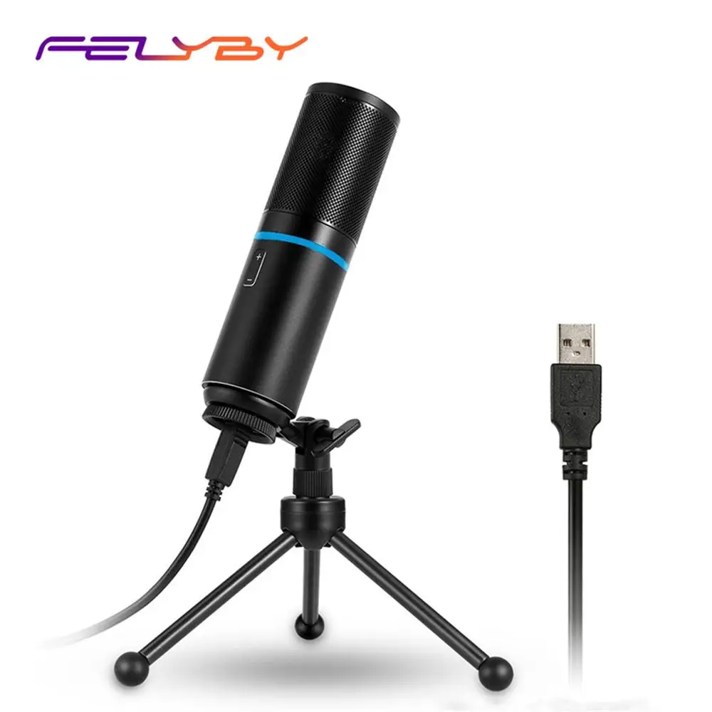 FELYBY Q9 Computer USB Microphone for Live Stream