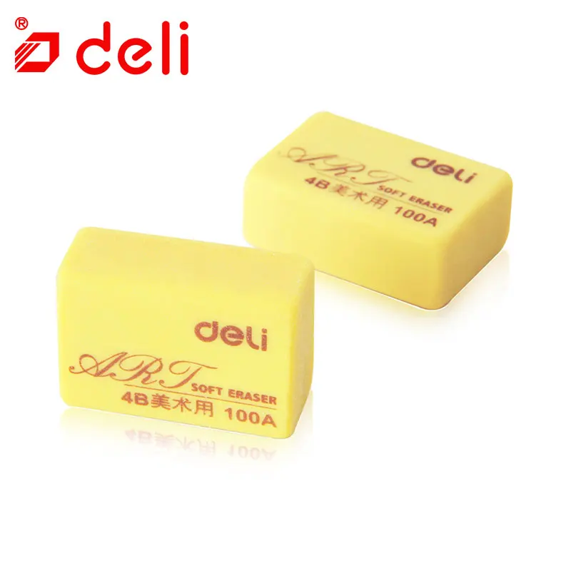 Deli 2pc/lot Pure Color Pencil Erasers Art Sketch Painting Writing
