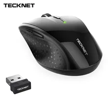 TeckNet Alpha эргономичная мышь 2,4 ГГц Беспроводная мышь Тихая Кнопка с USB нано-приемником для ноутбука компьютера 3000/2000/1600/1200