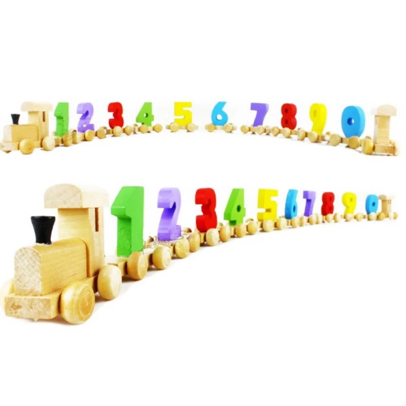 Buy New Removable Wooden Number Train Traffic Vehicle