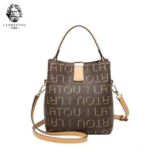LAORENTOU женская сумка известных брендов ПВХ с микрофиброй кожа материал модный принт роскошный дизайн женская сумка из ткани сумка