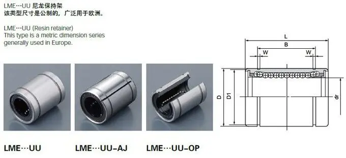 10 шт./лот LME25UU Линейные Шариковые втулки подшипники для 3D принтеров Запчасти ЧПУ направляющие 25x40x58 мм