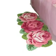 Розовый прикроватный коврик для спальни цветочный ковер для кухни гостиной декоративные коврики 126x65 см