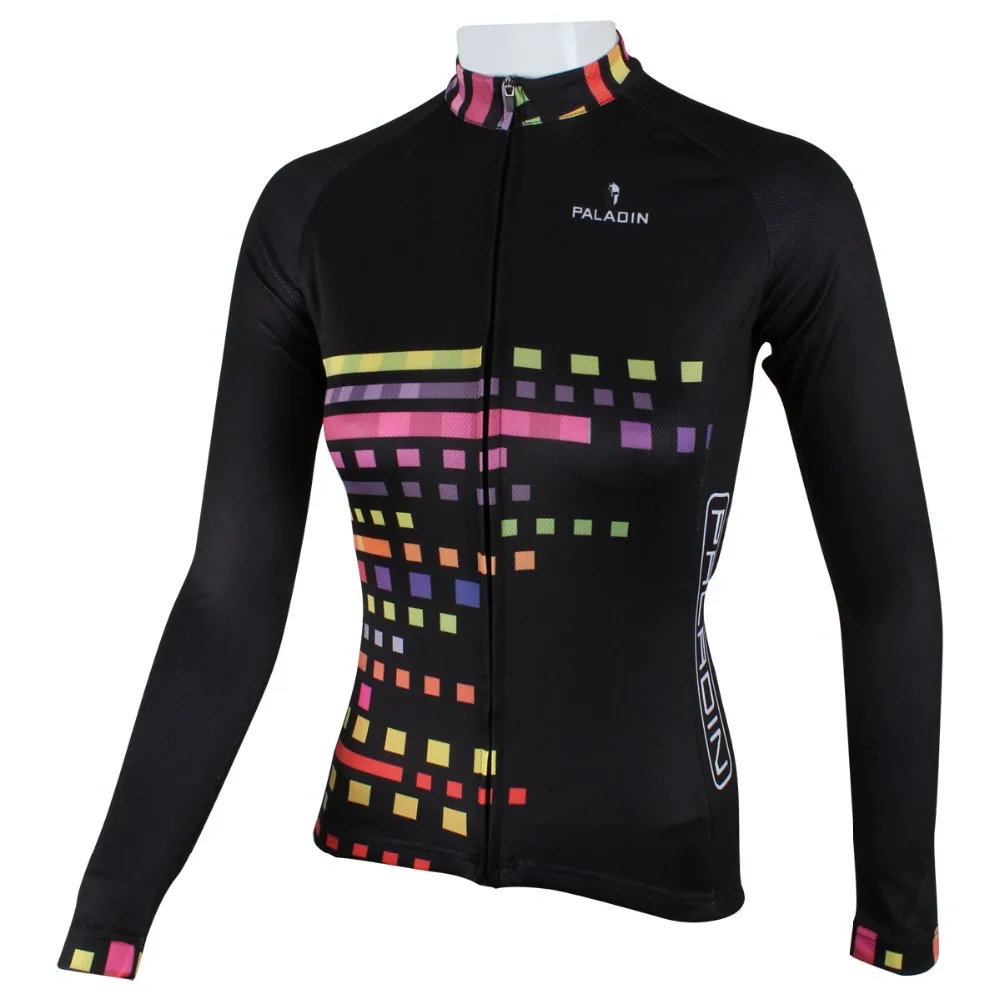 

PALADIN " Color grid " Womens Long Sleeve Cycling Jersey Bike Shirt Cycling Clothing