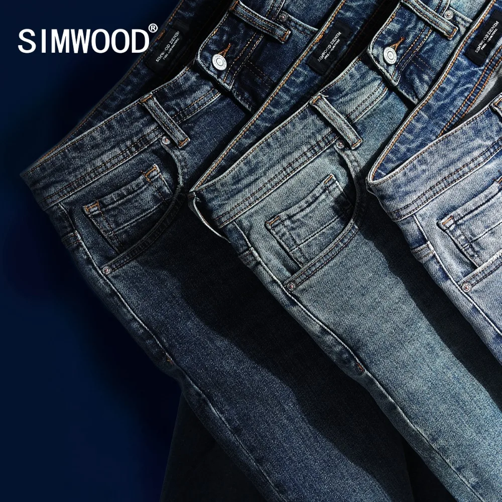 SIMWOOD 2019 New Jeans Men Classical Jean High Quality Straight Leg Male Casual Pants Plus Size Cotton Denim Trousers 180348 SIMWOOD 2019 New Jeans Men Classical Jean High Quality Straight Leg Male Casual Pants Plus Size Cotton Denim Trousers 180348