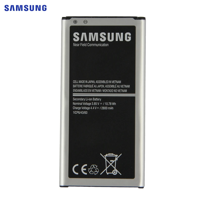 Samsung сменный аккумулятор EB-BG903BBE для samsung Galaxy S5 Neo G870a аутентичный аккумулятор для телефона функция NFC 2800 мАч