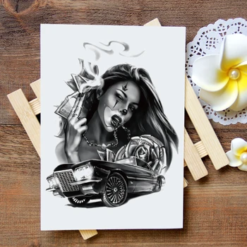 

Waterproof Temporary Tattoo Sticker clown tattoo Water Transfer Flash Tattoo fake tattoo for women men kids #819