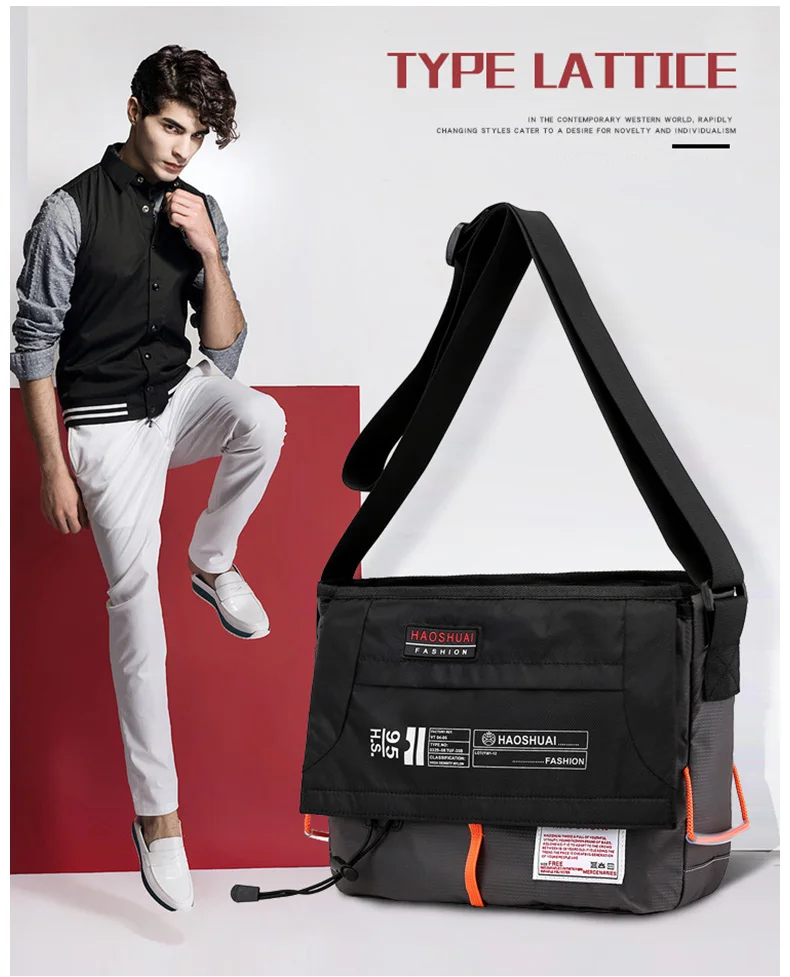 Бренд сумки через плечо Для мужчин s путешествия Водонепроницаемый нейлоновая сумка на одно плечо сумка через плечо сумка-клатч для Для мужчин Повседневное сумка XA204ZC