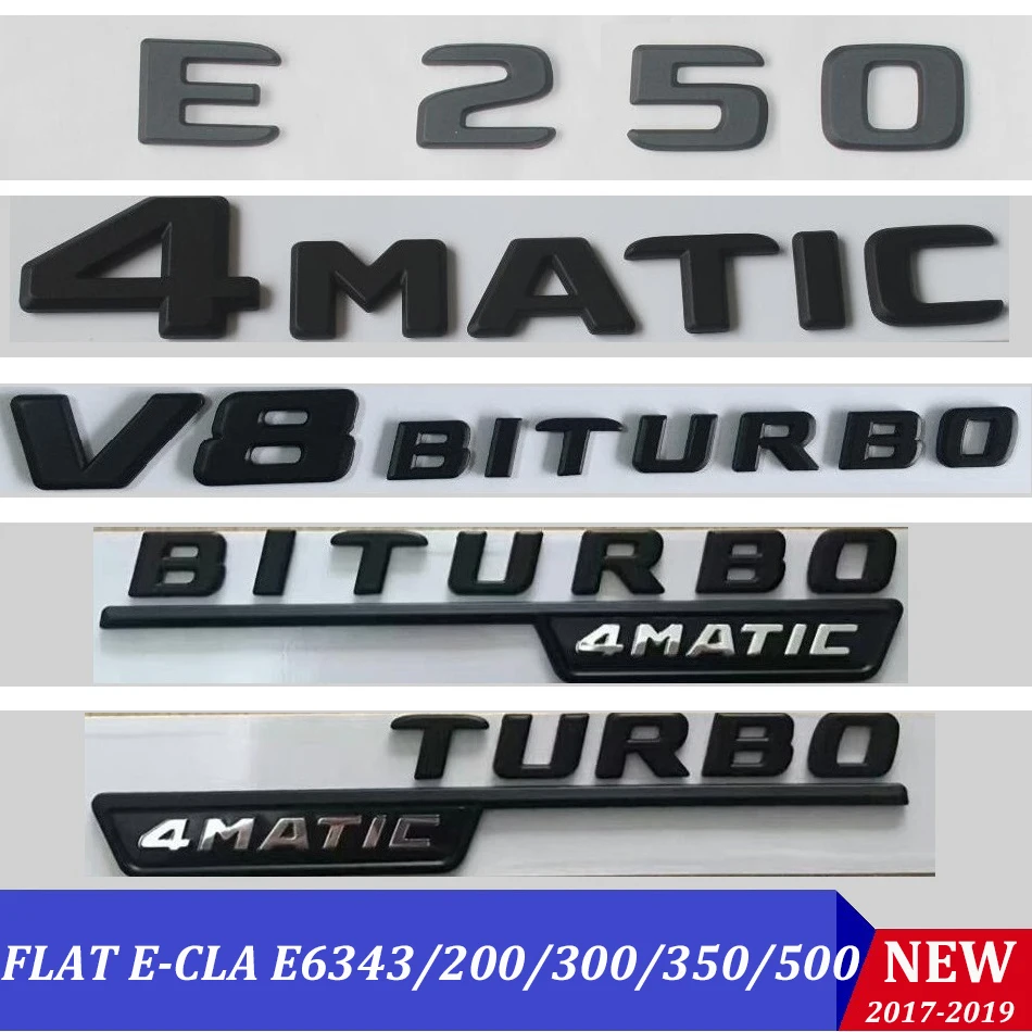 

New Flat W212 W213 Emblem Stickers E63 E200 E250 E300 Set Auto Para Car Letters Trunk Rear Star Badge Logo For Mercedes Benz AMG