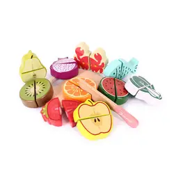 Детская Cut игрушка-фрукт набор деревянных моделирования фруктов и овощей моделирования игрушка девушка игрушечная домашняя кухня игрушка