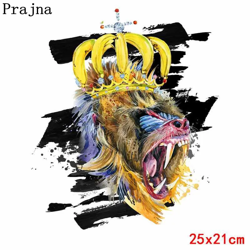 Prajna, Череп, железная передача, панк, теплопередача, ПВХ, пластырь для одежды, Летний стиль, термопередача, горячие виниловые железные наклейки - Цвет: Коричневый