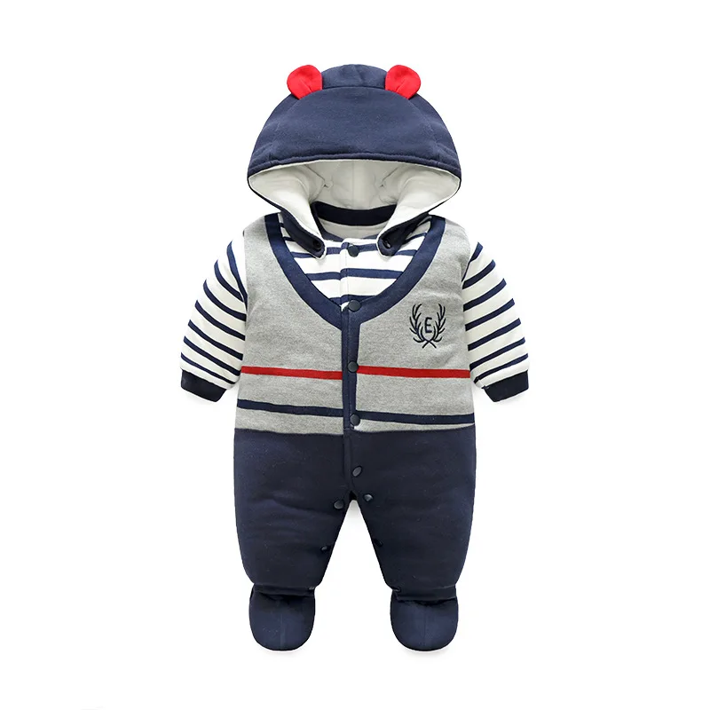 

Baby Footies Sleepers O-Neck Long-Sleeves Buttons-Up One-Piece Winter Cozy WarmBaby Pajamas with Footies 3-12 Months