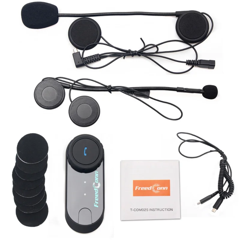 Гарнитура для мотошлема Переговорная система Bluetooth 1 шт. T COM02S|bluetooth intercom headset|intercom
