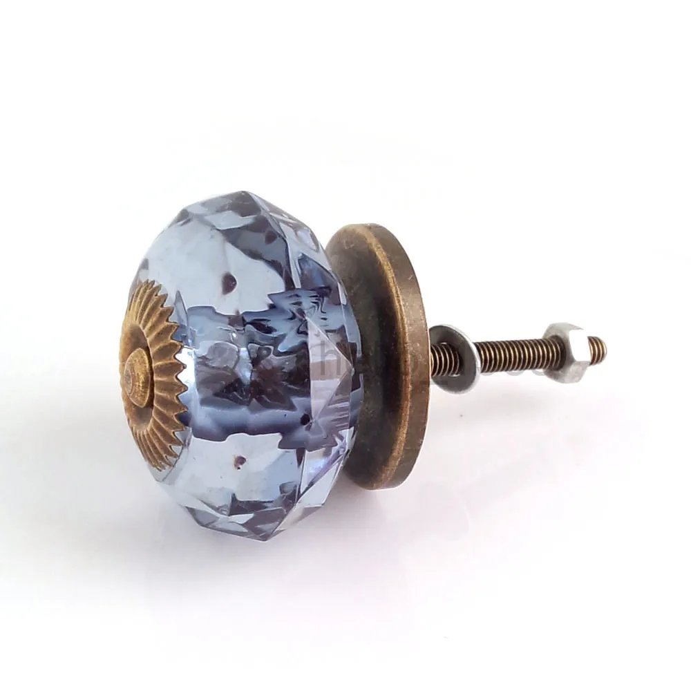 37mm Blue Acrylic Cute Knob Kitchen Cupboard Closet Drawer Pull