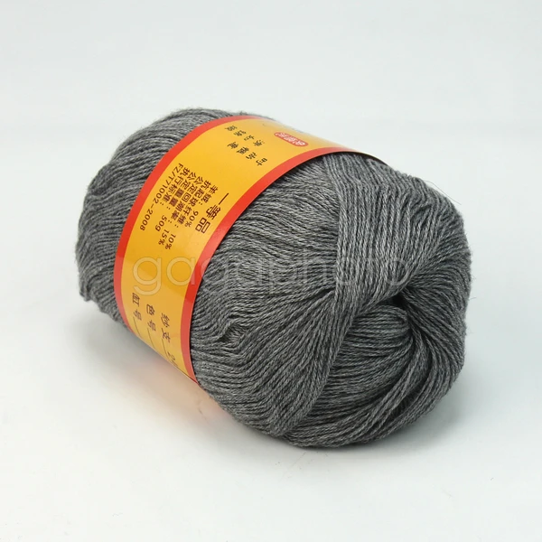 

50g Comfortable Gray Worsted Fiber Wool Cashmere Soft Hand Knitting Yarn New