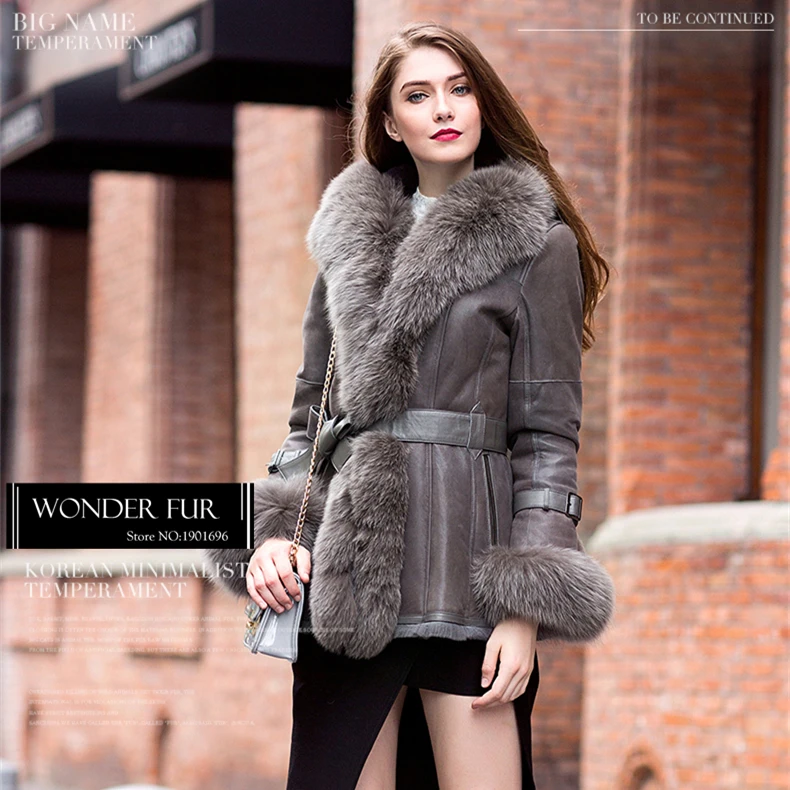 Classic Design Fox Fur Hooded Rex Rabbit Fur And Skin Jacket With Cap Vintage Real Fur And Leather Coat High Standard