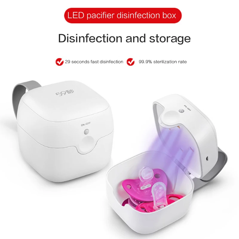 

Earphone Disinfection Sterilizer Earrings Sterilizer Storage Box 260nm UV Light Kill Germs Protection From Viral Infection