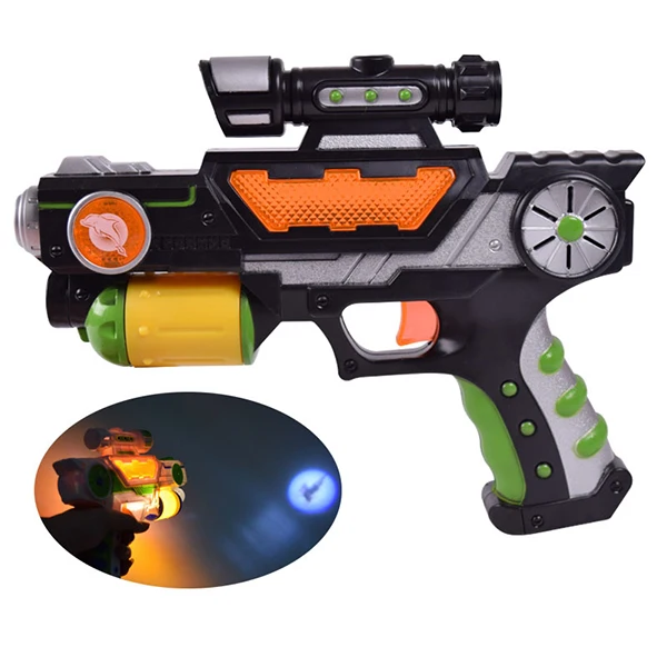 

2018 New LED Light Pistol Toy With Projection Music Sound Children Kids Play Toys for Boys Girls 88
